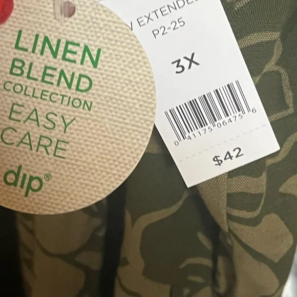 ❗️SOLD❗️Dip Olive Green Floral Print Maxi Dress size 3x new - Picture 5 of 9